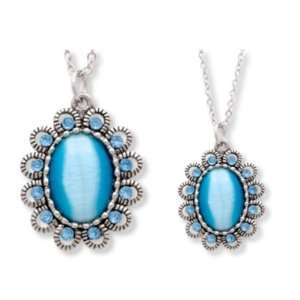  Aphrodite Turquoise Cats Eye Oval Pendant Case Pack 24 