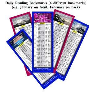  Bible Bookmark   Daily Bible Reading By Month   4 Sets of 