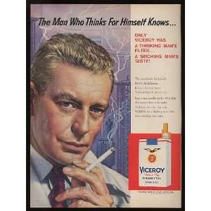  1959 Viceroy Cigarette Man Who Thinks Print Ad (9832 
