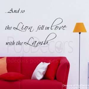   so the Lion fell in love with the Lamb words decals