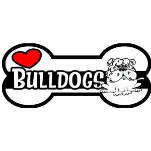   Inch by 6 Inch Car Magnet Funny Bone, Love Bulldogs: Pet Supplies