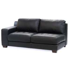   One Armed Bonded Leather Tufted Seat Sofa:  Home & Kitchen