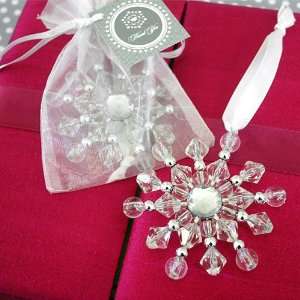  Beaded Snowflake Ornaments with Personalized Tags Health 