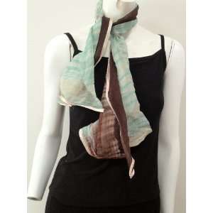 Hand Dyed 2 Toned Tie and Dye High Quality, Small Scarf Neck Wear Wrap 