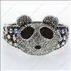 Cute panda animal clear Swarovski crystal fashion jewelry bracelet 