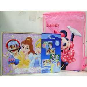  Fun Minnie Mouse Wood Puzzle Includes 4 Puzzles Free Pink 