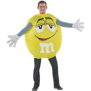 Lets Party By Gemmy Industries HK Yellow M&M Inflatable Adult Costume 