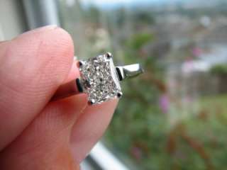 20K Tiffany & Co 1.01 ct F VVS1 Lucida platinum rectangular diamond 