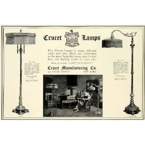 1922 Ad Crucet Lamps Mfg Co No. 1761 Davenport Lighting Roman Gold 