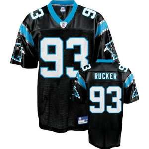  Mike Rucker Black Reebok NFL Replica Carolina Panthers 