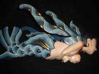 Winged Flying Mermaid Mother Baby mobile~crib guardian Balinese carved 