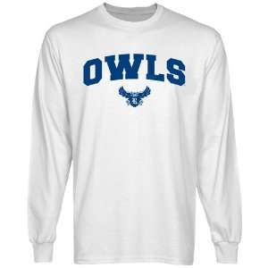  Rice Owls White Logo Arch Long Sleeve T shirt 
