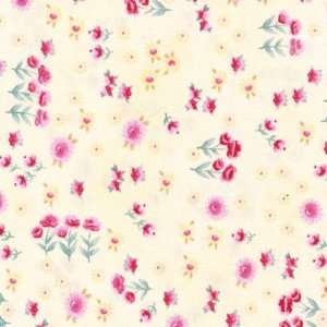   quilt fabric by Christine Adolph, small floral in pink