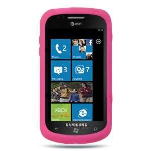  HOT PINK Soft Silicone Skin Cover Case for Samsung Focus 