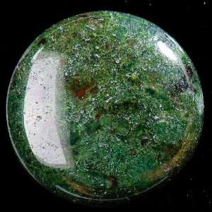  25mm Green Moss Agate Round Cabochon   Pack of 1 Arts 