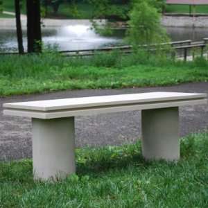  APO 4 ft. Contemporary Concrete Stone Bench with Cylinder 