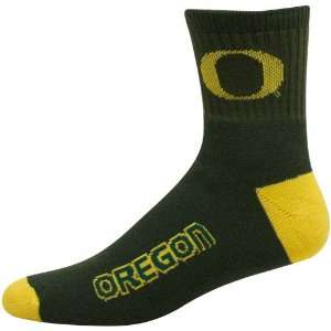 Oregon Ducks Green Dual Color Team Logo Crew Socks:  Sports 