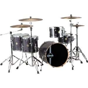  ddrum Dios Maple 5 Piece Shell Pack Transparent Black 