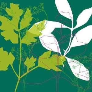  Alex Katrine   Green Leaf Shadow Canvas: Home & Kitchen