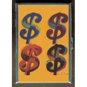  ANDY WARHOL FOUR DOLLAR SIGNS ID CIGARETTE CASE WALLET 