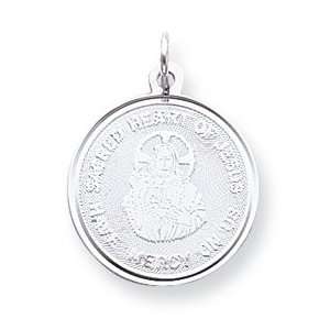  Sterling Silver Sacred Heart of Jesus Medal Jewelry
