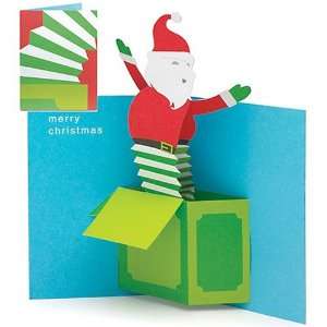  Sabuda Christmas Santa in a Box Pop Up Cards, Set of 8 