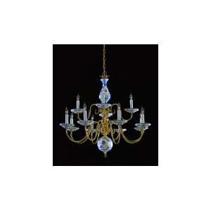   Brass Italian Hand Painted 1Chandelier Decoration/Finish Delf/Pewter