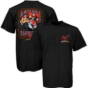 Arizona Cardinals Black Runback Graphic T shirt  Sports 