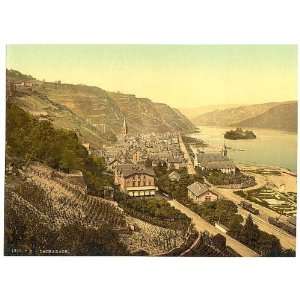  Reprint of General view, Bacharach, the Rhine, Germany