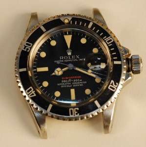 VINTAGE ROLEX RED SUBMARINER 1680 2,9M SERIAL ca. 1969, FULL SET 