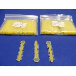 Dental Elastic Orthodontic Metallic Yellow 2Pack/1040 Ligature Ties 