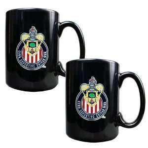  Sports MLS CLUB DEPORTIVO CHIVAS USA 2pc Black Ceramic Mug 