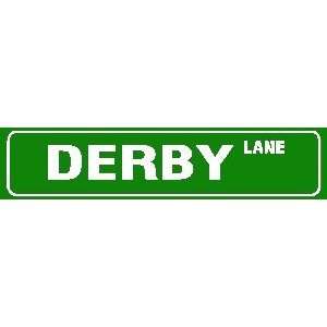  DERBY LANE race horse kentucky street sign