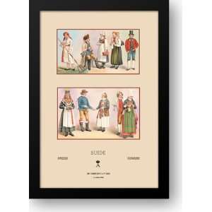  Peasant Fashions of Sweden and Norway 16x22 Framed Art 