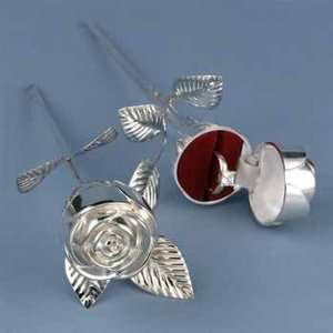  Silver Plated Rose Ring Box   375357: Home & Kitchen