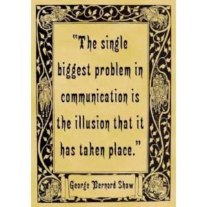   Parchment Poster George Bernard Shaw Communication