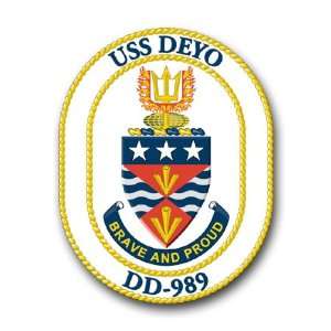  US Navy Ship USS Deyo DD 989 Decal Sticker 3.8 6 Pack 