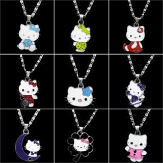 wholesale Lots 9pcs Lovely HelloKitty Necklace Girl Kids Party Favour 