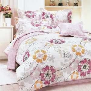  New   Blancho Bedding   [Sun Flowers] 100% Cotton 5PC Bed 
