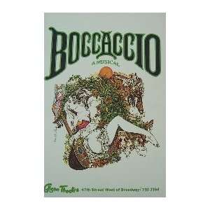 BOCCACCIO (ORIGINAL BROADWAY THEATRE WINDOW CARD):  Home 