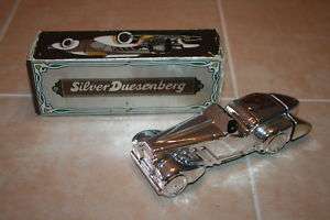 Vintage Avon Silver Duesenberg After Shave Decanter  