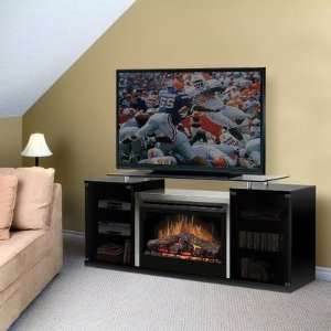   Black Electric Fireplace Media Console   SAP 500 B: Home & Kitchen