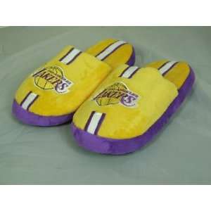  Los Angeles Lakers NBA Team Stripe Slide Slippers: Sports 