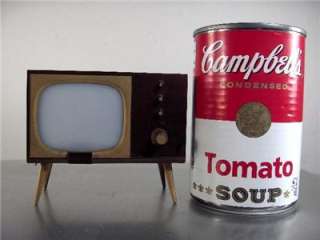 Vintage 1950s ICONIC RETRO TV SET SALT PEPPER SHAKERS BROWN Mid 