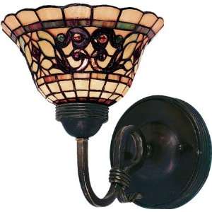  Tiffany Buckingham 1 Light Sconce in Vintage Antique with 