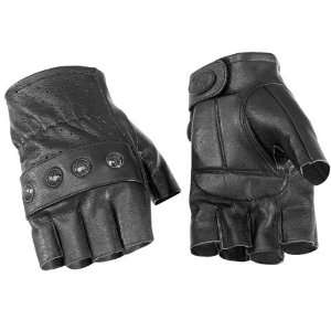  River Road Carlsbad Fingerless Leather Gloves L 4 Cruiser 