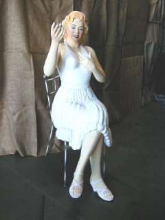 LIFE SIZE Marilyn Monroe Sitting Retro Prop Display  