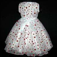 Red Wedding Pageant Prom Party Flowers Girls Dress 7 8T  