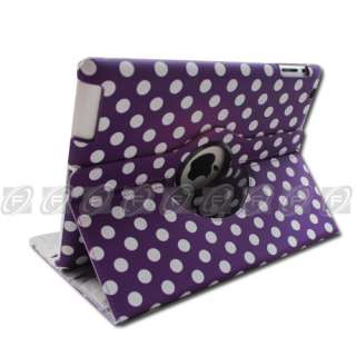 iPad 2 360° Stylish Rotating Magnetic Leather Case Smart Cover With 