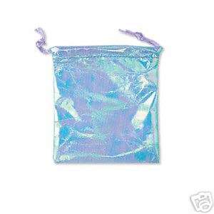 Lot 12 Blue Iridescent Satin Jewelry Gift Pouches~Bags  